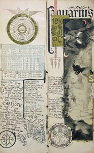 Szabat Czarownic, miesiąc styczeń dla magicznego kalendarza opublikowanego w recenzji „Art Nouveau”, 1896